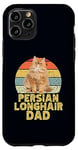 Coque pour iPhone 11 Pro Persian Long Hair Cat Dad Retro Vintage Style Cool Cats Lover