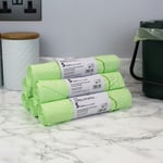 5 Litre x 300 Compostable Tie Handle Caddy Liners-Food Waste Bin Bags-EN13232