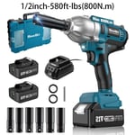 High Torque Cordless Impact Wrench Battery Power Car Brushless Impact Gun Kit