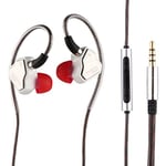 Linsoul 7Hz Salnotes Zero HiFi Écouteurs Intra-Auriculaires de 10 mm Dynamiques IEM avec Diaphragme en Métal Composite, Câble OFC 2 Broches Détachable (Blanc, avec Mic, 3.5mm)