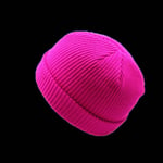 (Rose Pink)Miesten Naiset Neulottu Hattu Pipo Skullcap Sailor Cap Cuff Brimless Retro Pehmeä Lyhyt Unisex HipHop Joustava Lämmin Talvi Ski Pipo