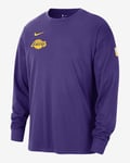 Los Angeles Lakers Courtside Men's Nike NBA Long-Sleeve Max90 T-Shirt