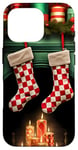 iPhone 16 Pro Christmas Stockings Hung by the Fireplace Case