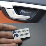 2 st/set R Design-klistermärken och dekaler för bil, inredning, dörrhandtag, ratt, konsol, klistermärken för Volvo S60 V70 Xc60 Xc90 S80 S40 Bilstyling Tillbehör