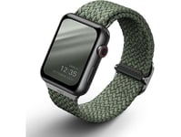 Uniq Aspen Apple Watch Strap 40/38/41Mm Series 1/2/3/4/5/6/7/8/9/Se/Se2 Braided Green/Cypress Green