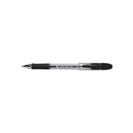 5 Star Elite Rubber Grip Ball Pen Medium 1mm Tip 0.5mm Line Black (Pack of 12)