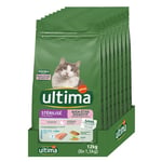 Ultima Croquettes pour Chat Stérilisé Sensible avec de la Truite - Pack 8 x 1,5kg