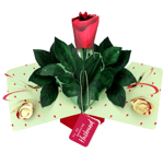 Pop Up Red Rose To My Husband Greeting Card Valentine's, Birthday, Any Occasion