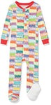 Amazon Essentials Disney | Marvel | Star Wars Unisex Babies' Snug-Fit Cotton Footed Pyjamas, Marvel Holiday Bricks - Footed Sleeper, 24 Months