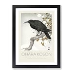 A Crow On The Blossom Tree By Ohara Koson Exhibition Museum Asian Japanese Framed Wall Art Print, Ready to Hang Picture for Living Room Bedroom Home Office Décor, Black A2 (64 x 46 cm)