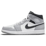 Baskets Nike  Air Jordan 1 Mid Light Smoke Grey Anthracite (GS)