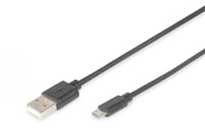 Digitus AK-300127-018-S USB-kabel USB 2.0 1,8 m USB A Mini-USB B Sort