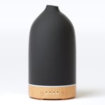 SALUBRITO Ceramic Essential Oil Diffuser, Black, 100ml Ultrasonic Aromatherapy Diffuser for Home, Office, Scented Oil Diffuser with Warm Night Light & Timer Setting, Cool Mist, Quiet Operation