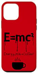 Coque pour iPhone 12 mini E=mc2 Energy = Milk x Coffee, Funny Sarcastic Coffee Science