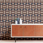 A.S. Création Retro 70's Shapes Wallpaper Blue/Brown/Beige Retro Chic 395363 8.50m x 0.53m Paste The Wall