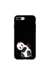 Evetane Coque et étui téléphone mobile iphone 7 plus/8 plus silicone liquide douce noir panda pissenlit evetane.