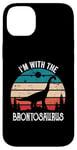 iPhone 14 Plus I'm With The Dinosaur Brontosaurus, Dino Gifts For Kids Case