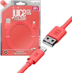 XXL Charge & Sync Cable 3m Lightning iPhone Charger Cable  Coral