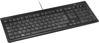 Usb 2.0,Clavier Filaire Ultra Plat,Advance Fit,Azerty,Noir,K72357Fr