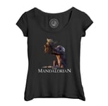 T-Shirt Femme Col Echancré The Mandalorian - Roi Lion Parodie Film Series