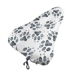 lucky-bonbon Dog Footprint Watercolor Fashion Waterproof Keep Dry Bike Seat Cover The Perfect Bicycle Seat Cover Waterproof Sunscreen And Dustproof For All Bicycle Exercise.