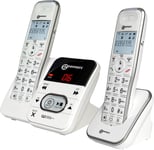 Geemarc Amplidect 295 Twin - Loud Cordless DECT Phone and Additional Handset wi