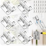 Brateuanoii 6 Pcs Amovible Acier Inoxydable Charniere, Amovible Charniere, Charniere Porte Lourde, Pour Portes en Bois, Portails en Fer, Fenêtres, Clôtures, 6 Pièces, Charnières de Porte de Grange