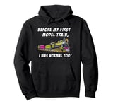 Before my first model train, I was normal too Pullover Hoodie