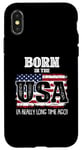 iPhone X/XS Born In The Usa A Really Long Time Ago Birthday USA Flag Case