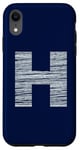 Coque pour iPhone XR Lettre H de l'alphabet