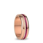 BERING Combinaison de Bagues Échangeables pour Femme en Or Rose et Violet avec le Système Unique Twist & Change, Tigris