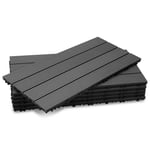 Yakimz Dalle de terrasse Résistant à l'eau Revêtement de sol extérieur 60 x 30, anthracite 24pcs DALLAGE