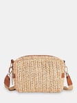 Whistles Bibi Straw Crossbody Bag, Neutral