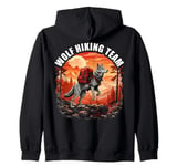 Camping Adventure Nature Wolf Hiking Team Mountains Zip Hoodie