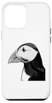 iPhone 12 Pro Max Puffin Auks Seabird Lunde alken Wildlife Animal Illustration Case