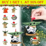 9Pcs/Set Star Wars Baby Yoda Santa Christmas Decor Pendant Tree Hanging Toy HOT