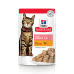 9 + 3 på köpet! 12 x 85 g Hill's Science Plan kattmat - Adult Light: Chicken