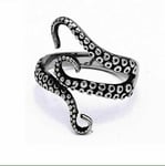 Women Men Punk Octopus Tentacle Ring Octo-love Witch Warlock Jewellery Silver