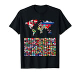 238 Flags,World Flags,World map with flags. T-Shirt