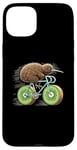 Coque pour iPhone 15 Plus Kiwi Bird Vélo avec motif oiseau et fruits de kiwi