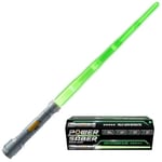 POWER SABER - Vert - Sabre Laser pour Enfants dès 6 ans - Extensible et Rétractable Automatiquement - Jouet Laser Lumineux Réaliste et Sûr - Combat Intergalactique - 30cm/ Déployé 89 cm