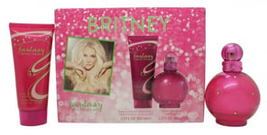 BRITNEY SPEARS FANTASY GIFT SET 100ML EDP + 100ML BODY SOUFFLE - WOMEN'S. NEW