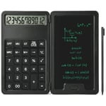 OFFCUP Calculatrice Scientifique, Calculatrice avec Tableau d'Ecriture Effaçable, 2-1 Function Pliable Standard Calculatrice de Bureau, Calculatrice pour L'École, Lycée, Ingénieur, Collège