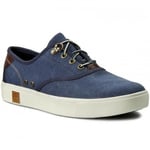 Mens Timberland Amherst Oxford A17m2 Blue Canvas Lace Up Walking Casual Shoes