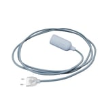 creative cables - Snake Lampe en silicone avec interrupteur et fiche - Sans ampoule, Blue ciel