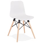 Chaise Scandinave "Cryptek" 80cm Blanc