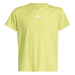 adidas Fille Train Essentials Regular Fit Logo Training T-Shirt Junior Girls, Pure Sulfur/White, 7-8 Years