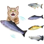 Realistic Plush Simulation Electric Doll Fish, Funny Interactive Pets Chew Bite Supplies for Cat/Kitty/Kitten Fish Flop Cat Toy Catnip Toys - Perfect for Biting, Chewing and Kicking