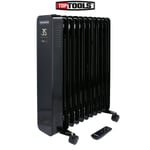 TOUGH MASTER 2000W Oil Filled Radiator Portable Electric Heater 24H Timer 9 Fin