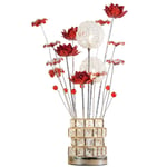 Lampadaire Lampe sur Pied Lampes Verticales Lumières Nordic Creative Flower Lampe Table Chambre Lampe Chevet Salon Caau Mariage Lampe Table Interrupteur à Bouton Lampe LED Tricolore Lampadaires